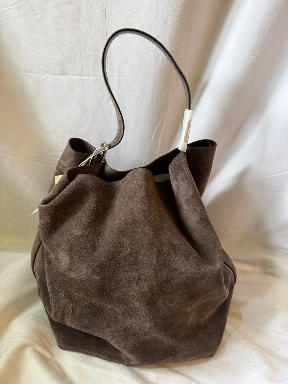 Toteme Suede Tote in Granite - Picture 2 of 9